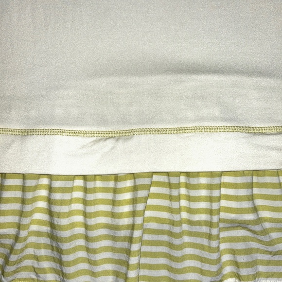 LN Matilda Jane Women’s Cream Green Stripe Tunic Ruffle Hem Stretch Tee Medium - Picture 7 of 7